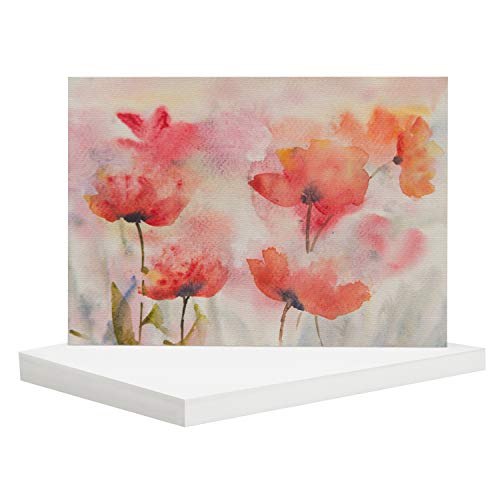 Belle Vous White A2 Watercolour Paper (50 Sheets) 200 GSM Cold Press Water Colour Painting Sheets - Suitable for Beginners to Expert Painters