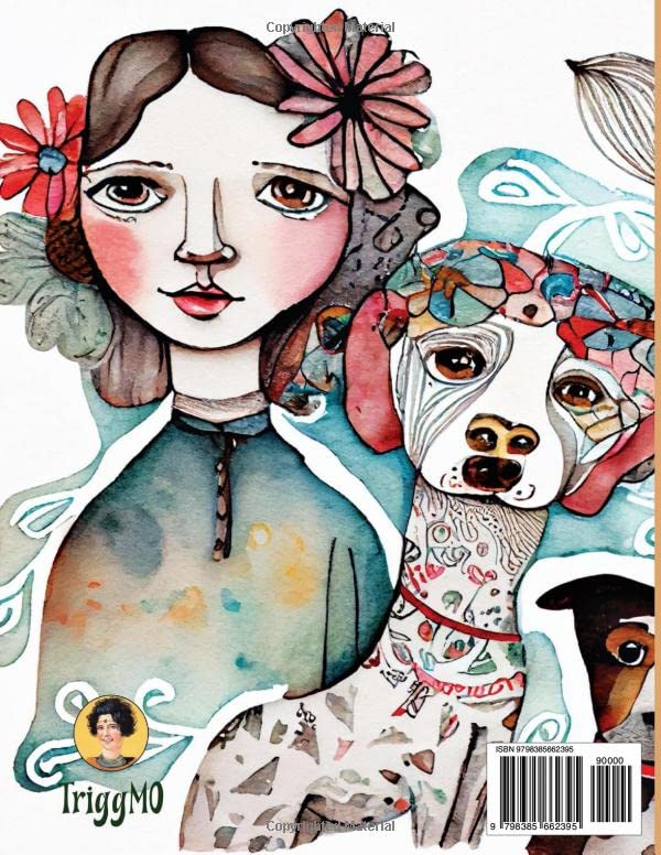Collage Dolls: 38 Pages of Weird Whimsical Watercolor Girls and Dogs For Art, Altered Books and Abstract Collage Paper Crafts