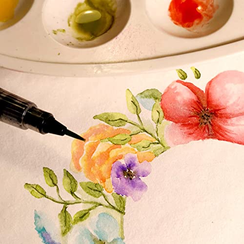 Vaessen Creative Florence Watercolour Paper A4, Ivory, 300 GSM, Artist Grade Quality, Textured Surface, 10 Sheets for Painting, Handlettering, Art Projects