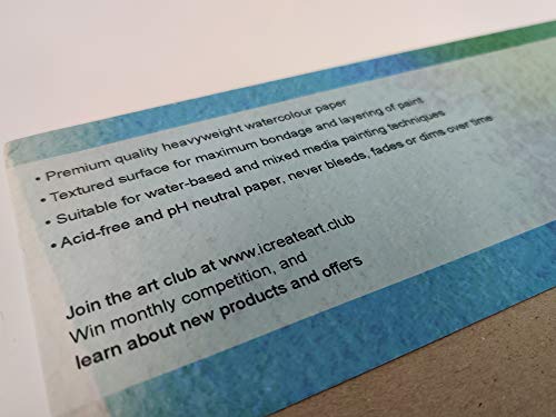 I Create A5 Watercolour Pad | 30 Sheets, 300 GSM / 140 lb, Cold Pressed, Textured - Heavyweight Paper | Suitable for Water Based Painting Technique and Mixed Media (A5 (30 Sheets))