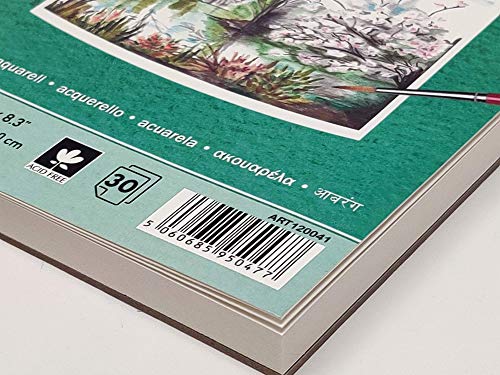 I Create A5 Watercolour Pad | 30 Sheets, 300 GSM / 140 lb, Cold Pressed, Textured - Heavyweight Paper | Suitable for Water Based Painting Technique and Mixed Media (A5 (30 Sheets))