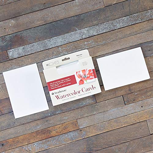 Pro-Art Paper Strathmore Cards and Envelopes 5-inch x 6.875-inch 10 kg-Watercolor,Ivory/Cream