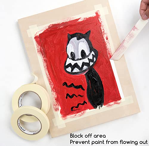 MEEDEN 10 Pack Artist Tape 0.75" with Total 1804.5FT (550m) Art Tape Beige Acid -Free, Easy to Peel Off, Ideal for Painting, Drafting, Canvas,Paper, Watercolor, Oil, Acryclic, Gouche