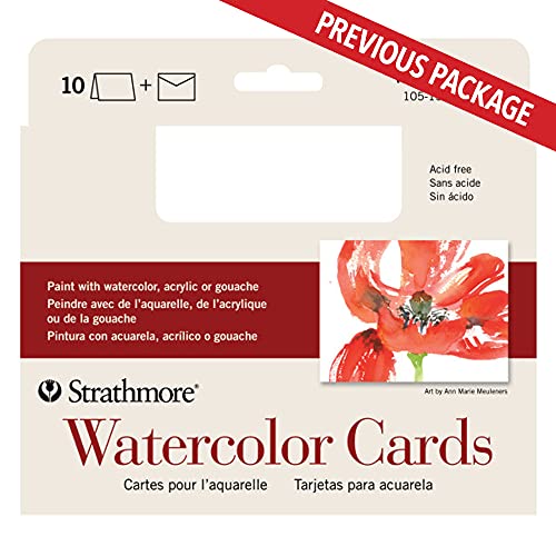 Pro-Art Paper Strathmore Cards and Envelopes 5-inch x 6.875-inch 10 kg-Watercolor,Ivory/Cream