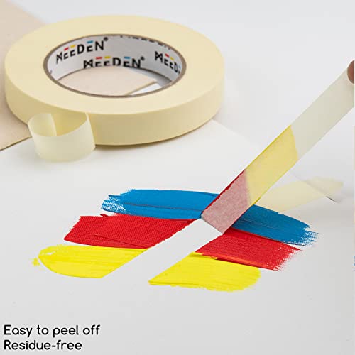 MEEDEN 10 Pack Artist Tape 0.75" with Total 1804.5FT (550m) Art Tape Beige Acid -Free, Easy to Peel Off, Ideal for Painting, Drafting, Canvas,Paper, Watercolor, Oil, Acryclic, Gouche