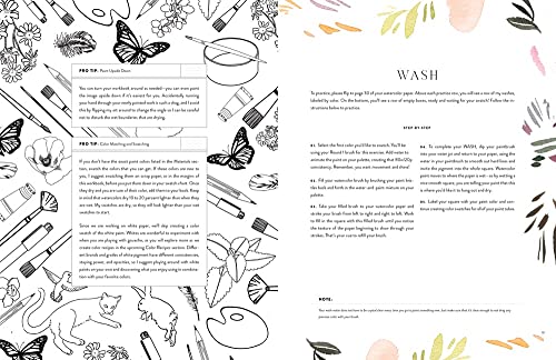 Watercolor Workbook: Flowers, Feathers, and Animal Friends: 25 Beginner-Friendly Projects on Premium Watercolor Paper