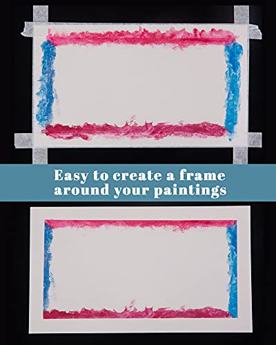 Neeho Artist Tape for Drafting Art, Acid-Free White Masking Tape for Watercolor Painting Canvas Framing, 0.8inch Wide 180FT Long