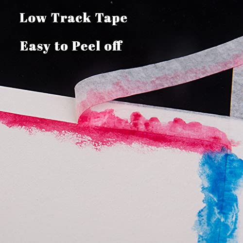 Neeho Artist Tape for Drafting Art, Acid-Free White Masking Tape for Watercolor Painting Canvas Framing, 0.8inch Wide 180FT Long
