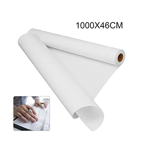 Trintion Drawing Paper Roll 10m White Arts Paper Roll Easel Paper Roll Art Paper Roll Painting Sketching Paper 10m x 46cm(393'' X 18'')