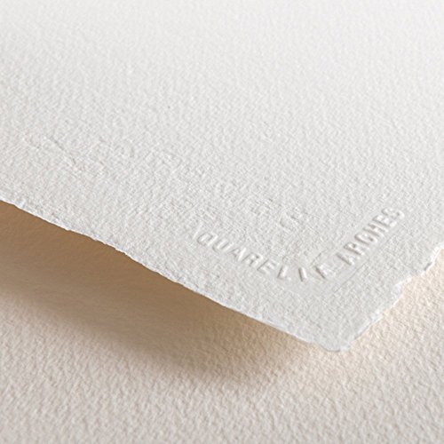 ARCHES 23 x 31 cm 300 GSM Cold Pressed Short Side Glued Pad Watercolour Paper - Natural White (Pack of 12 Sheets)