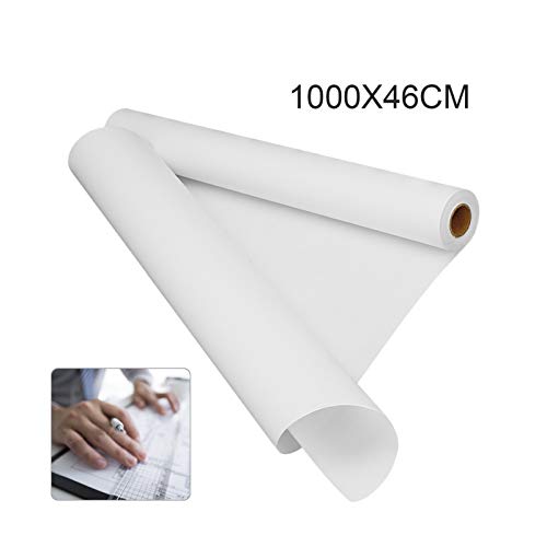 Trintion Drawing Paper Roll 10m White Arts Paper Roll Easel Paper Roll Art Paper Roll Painting Sketching Paper 10m x 46cm(393'' X 18'')