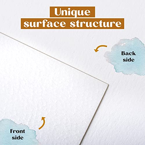 A5 Watercolor Paper 300g / White / 35 Sheets | Aquarelle pad Din A5 by Tritart