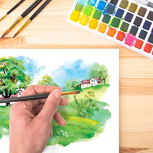 A5 Watercolor Paper 300g / White / 35 Sheets | Aquarelle pad Din A5 by Tritart