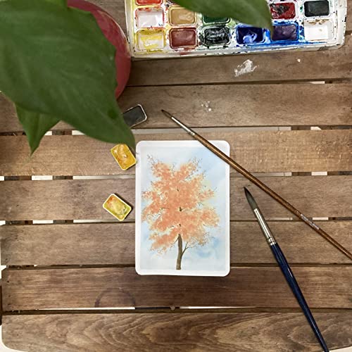 tumuarta Watercolor Paper Postcards 4x6”, Cotton Paper, 140 LB, 300 GSM, Cold Press, 24 Blank Cards for Dry & Wet Media Paint for Greeting Cards & Thank You Notes