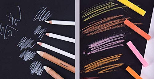 A4 Black Paper Sketchpad Professional Watercolor Pad Drawing Pad 25 Sheets A4 Watercolour Aquarelle Paper Sketchbook Landscape Black Paper Pad for Oil Pastels Painting Sketching