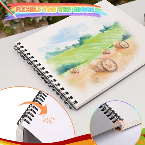 Pystuvo Watercolour Paper A4, Watercolour Pad 30 Sheets 160gsm Drawing Paper Watercolour Sketchbook for Painting Calligraph Students Artists Hobbyists Adults