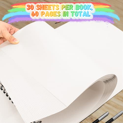 Pystuvo Watercolour Paper A4, Watercolour Pad 30 Sheets 160gsm Drawing Paper Watercolour Sketchbook for Painting Calligraph Students Artists Hobbyists Adults