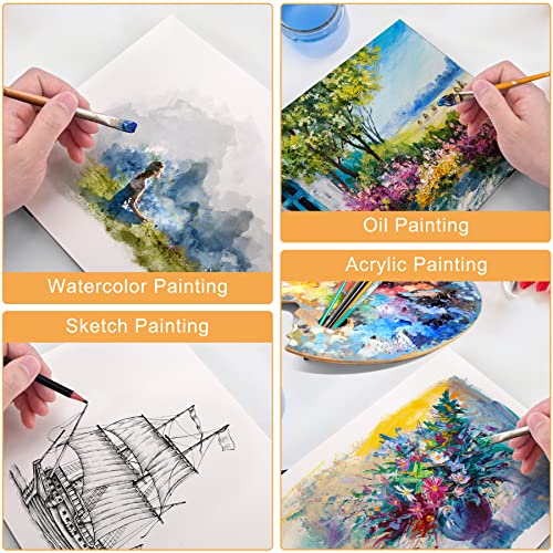 Hovetne Watercolour Paper Pad A4 Sketchbook with 30 Sheets, Acid Free Watercolour Book Paper Cold Pressed Spiral-Bound Drawing Pad Art Supplies for Artists Adults Teens Kids