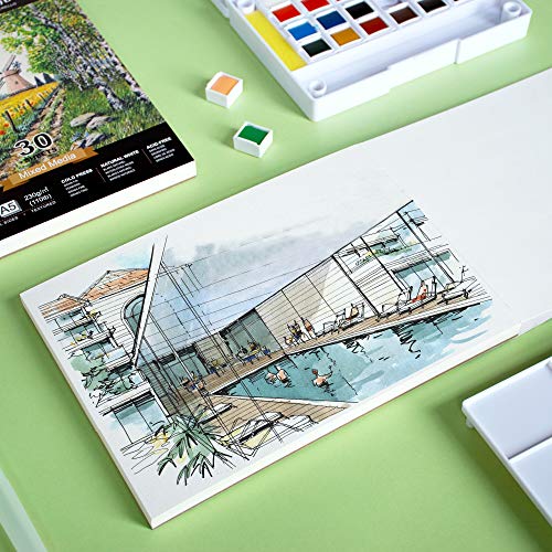 PENCILMARCH Watercolour Paper A5 Water Colour Art Pad 30 Sheets Watercolor Sketchbook for Artist Student Kids Landscape Painting, Drawing and Sketching - 230gsm Pack of 1