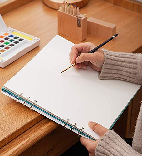 Art Paper Artist Watercolor Paper Pad Pro Sketch Book Square Spiral Notebook Cold Pressed Acrylic Paper Refillable Oil Paint Pad for Watercolour Drawing Painting