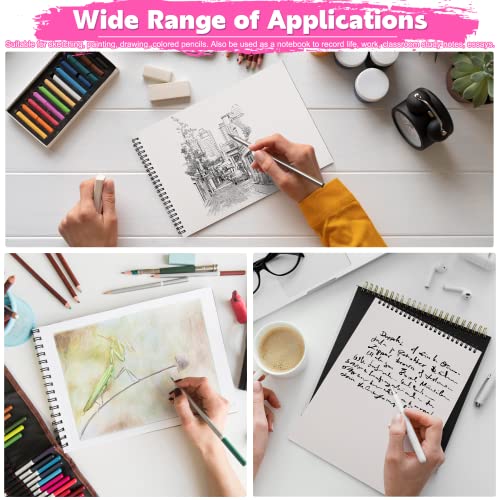 Watercolour Paper Januts A4 Sketchbook with 30 Sheets Water Colour Art Pad Drawing Pad for Painting Drawing Art Book Watercolor Sketchbook for Artists Students Kids Teens Adults