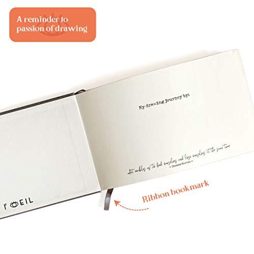 L'oeil Landscape Watercolor Sketchbook: 13x21cm,300gsm 48 Pages Dual Textured Paper, Hardcover,for Watercolor, Gouache & Mixed Media L'oeil Mellow Art