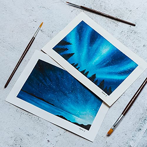 Watercolour Paper Pad Bundle, 96 Sheets, A5 (14.8x21cm) - Premium 300GSM Cold-Pressed Paper - Glue Bound & Acid-Free Art Supplies - Perfect for Painting, Calligraphy & Mixed Media - Creativepeak™