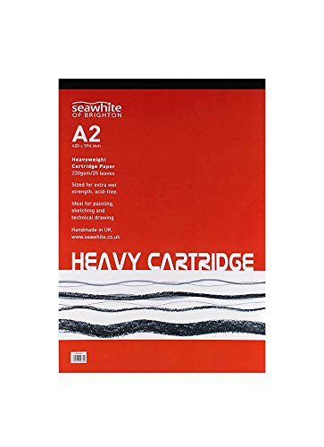 Seawhite A2 Artist Heavyweights Cartridge Paper Pad 220gsm All Media Acid Free (25 Sheets)
