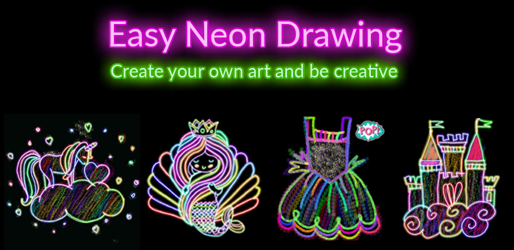 Doodley: Doodle Art Drawing & Painting Neon Paint
