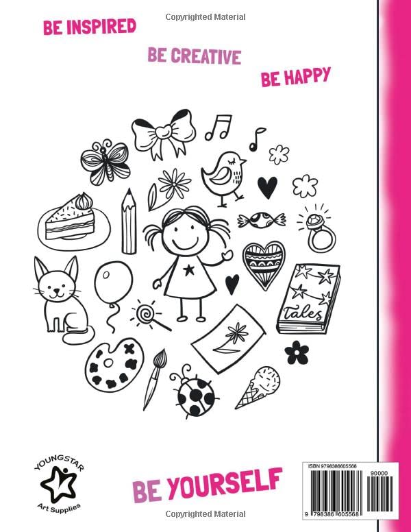 The Best Sketch Pad For Girls Only: Fun Drawing Book for Kids Includes Creative Ideas | Secret Sketchbook for Children Contains Premium Paper with Inspiring Doodles