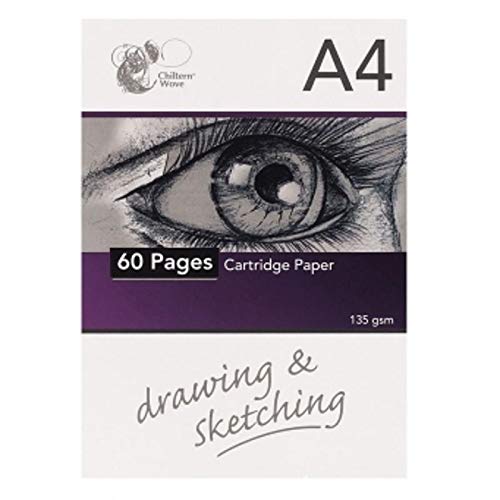 Chiltern Wove A4 Drawing & Sketch Pad 60 Sheet 135gsm Art Cartridge Paper