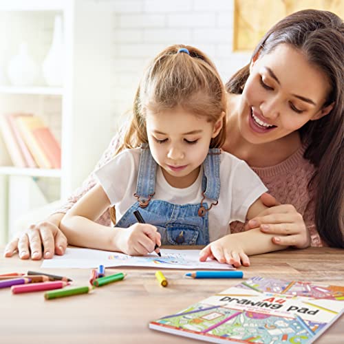 abeec 3 Drawing Pads for Children - (3 Pack) Includes 2 x A4 Plain Sketch Pads and 1 x A3 Plain Sketch Book - 150 Sheets in Total of Drawing Paper Perfect for Arts and Craft Activities