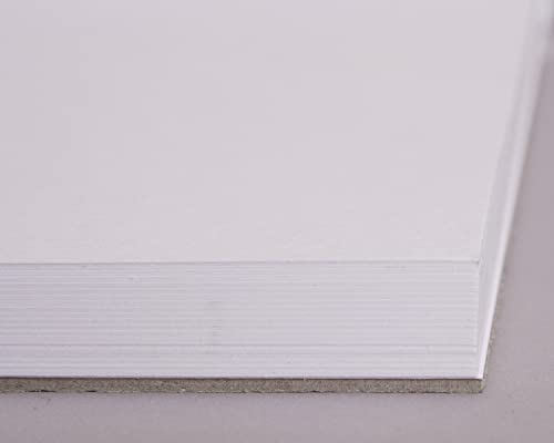 Mixed Media Paper Art Pad, 40 Sheets, A4 Size 250 GSM, Glue Bound, Bleedproof, Acid Free, Cold Pressed for Artists Wet, Mixed Media Drawing and Techniques, Made in UK by Acuma Crafts