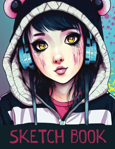 Sketch Book: Anime Manga Sketch Book For Teen Girls For Drawing And Sketching.