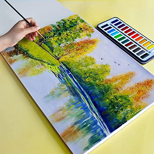 STATIONERY ISLAND Watercolour Paper 300gsm A3 Water Colour Art Pad 20 Sheets Watercolor Sketchbook for Artist Student Kids Landscape Painting, Drawing and Sketching