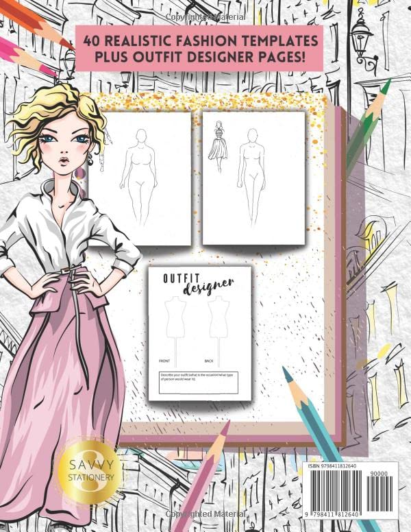 Fashion Sketchbook with Figure Templates for Girls: Draw your Fashion Design Styles with this Easy Guided Sketch Pad (Fashion Series for Girls)