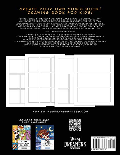 Blank Comic Book for Kids: Draw Your Own Comic Book, Make Your Own Comic Book, Sketch Book for Kids: 2 (Blank Story Books)