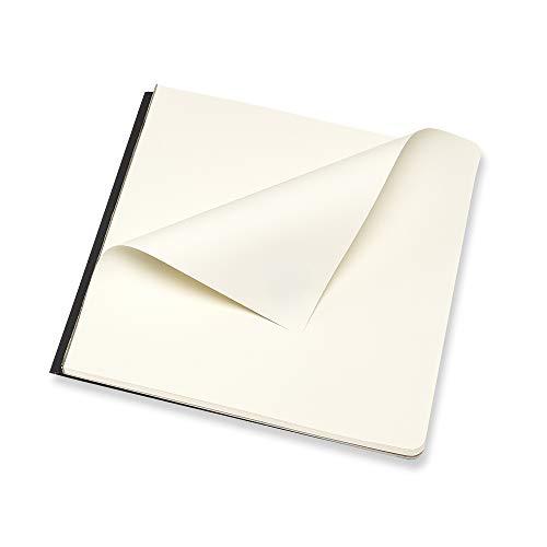 Moleskine 19 x 19 cm Square Size Art Sketch Pad Sketchbook, Paper for Pencils, Charcoal, Pens, Fountain Pens and Markers Soft Cover, Colour Black, 48 Pages