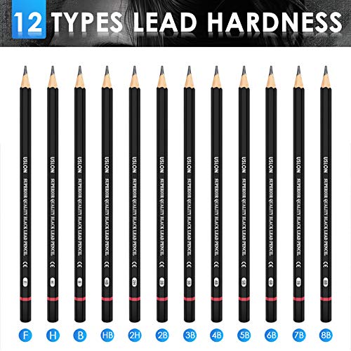 BROTOU Sketch Pencils and Drawing Pad Set 53 Pcs, Art Supplies Art Kit with Colored Pencils Sketchbook Eraser Sharpener Pencil Extender & Bag for Artist Beginners Kids Adults