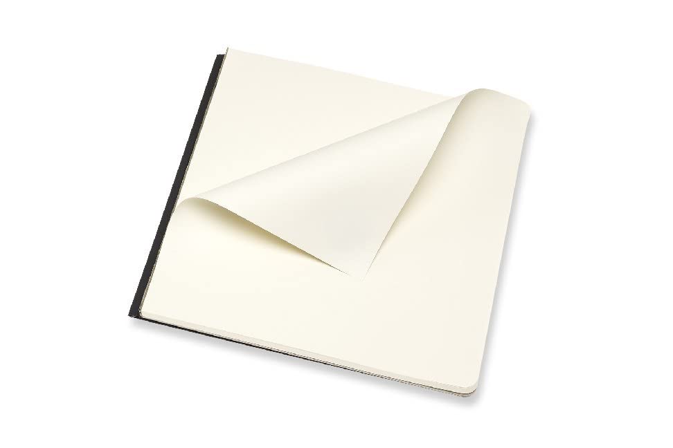 Moleskine 19 x 19 cm Square Size Art Sketch Pad Sketchbook, Paper for Pencils, Charcoal, Pens, Fountain Pens and Markers Soft Cover, Colour Black, 48 Pages