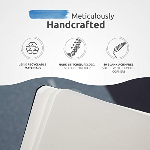 B6 Small Sketchbook for Artists - Art Journal with Thick 120 GSM Acid-Free Ivory Paper, Cute Hardcover Art Sketchbook with Sturdy Binding - B6 5 x 7-inch Lay Flat Mixed Media Sketchbook - ZenART