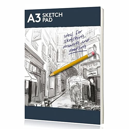 A3 Sketchbook Sketch Pad Coloring Book Creative Fun Art Paper Kids Painting Pad for Drawing Doodling Sketching Artist Writing Craft Cartridge Home School Stationery Supplies 1Pc