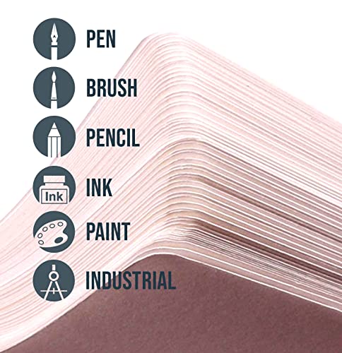 Sketch Book, A4 Drawing Pad, Mix Media Sketch pad, 200gsm Heavy Weight Paper, 46 Sheets, Spiral-Bound, for Artist, Marker, Acrylic, Watercolour, Painting, Sketch, Gift for Artist