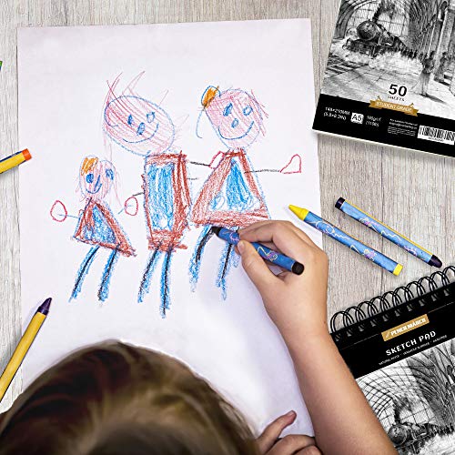 PENCILMARCH Spiral Bound Artist Sketch Pad – A5 Sketchbook 180 GSM 50 Sheets Art Pad Paper for Artists, Art Book Pad for The Studio, School Or at Home