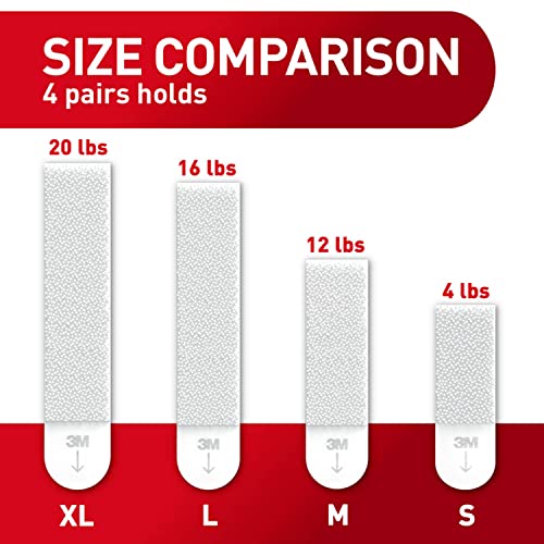 Command Large Picture Hanging Strips, Adhesive Strips, White - Damage Free Hanging - For Pictures, Frames and Mirrors, Wall Décor and Signs - Holds up to 7.2 kg, 8 Count (Pack of 1)