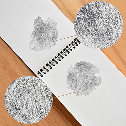 PENCILMARCH Spiral Bound Artist Sketch Pad – A5 Sketchbook 180 GSM 50 Sheets Art Pad Paper for Artists, Art Book Pad for The Studio, School Or at Home