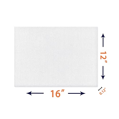 5 Packs Blank Canvas Panels Board 30 x 40 cm(12" x 16"), 100% Cotton for Acrylic Painting, Oil Paint & Wet Water Art Media, Canvases for Professional Artist, Hobby Painters & Beginners