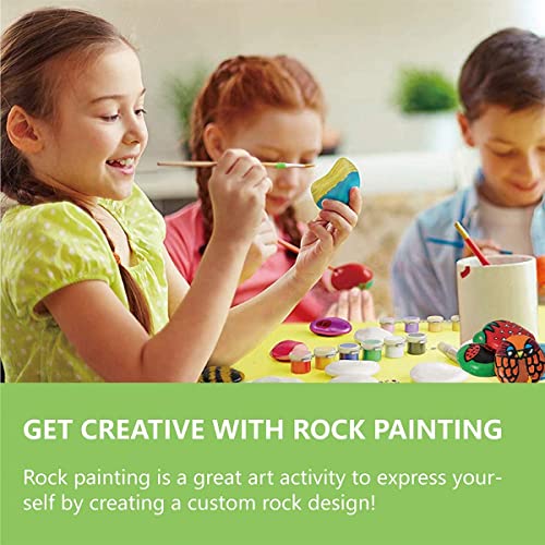 JWJK 15PCS Painting Rocks, Pebbles for painting,DIY Rocks Flat & Smooth Kindness Rocks for Arts, Crafts, Decoration, Medium/Small/Tiny Rocks for Painting,Hand Picked for Painting Stones 5-8cm