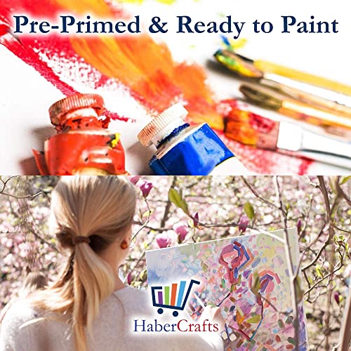 A4 Canvas Panel Stretched Blank Canvas Board Primed Artist Boards 100% Cotton for Oil Paint Acrylic Painting Mixed Media Acid Free White Canvases Art Painting Panel (A4 Size - 210 x 297mm - 1 Board)