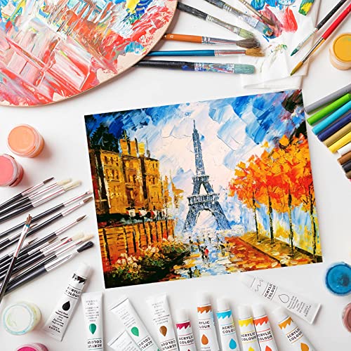 5 Packs Blank Canvas Panels Board 30 x 40 cm(12" x 16"), 100% Cotton for Acrylic Painting, Oil Paint & Wet Water Art Media, Canvases for Professional Artist, Hobby Painters & Beginners